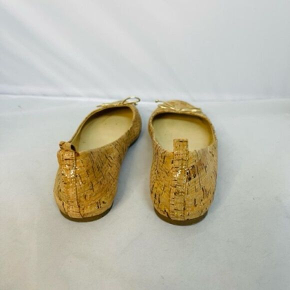Chico's Cork Ballet Slip On Gold Fleck and Bow 7.5 M Very Good Condition - worn - Picture 5 of 8